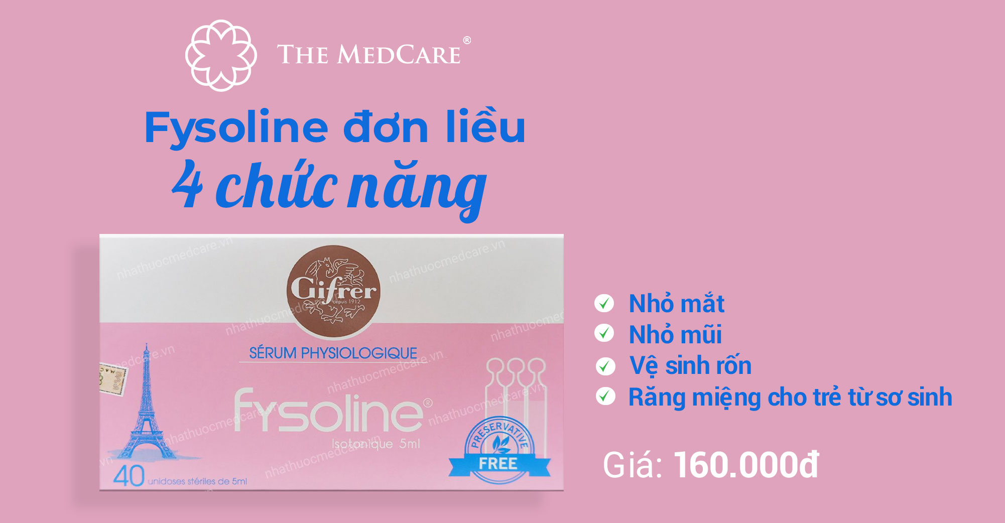 Fysoline đơn liều 4 chức năng: Cần có cho bé sơ sinh