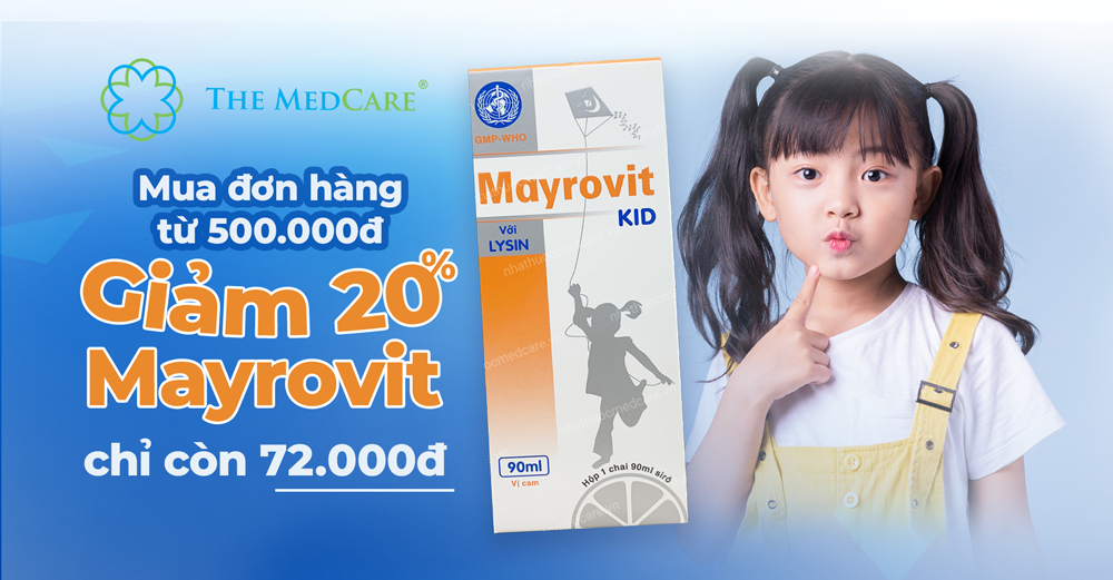 Ưu đãi cuối năm: Giảm 20% Mayrovit cho mọi đơn hàng từ 500.000đ