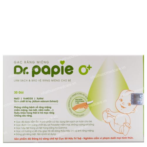 Dr. Papie - Gạc rơ miệng, làm sạch và bảo vệ răng miệng trẻ