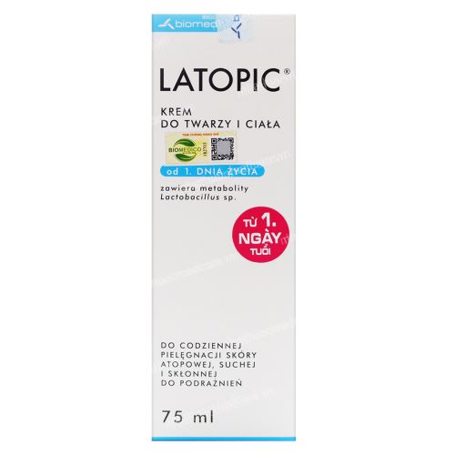 Latopic Face and Body Cream - Kem dưỡng ẩm, dịu ngứa cho da dị ứng, kích ứng